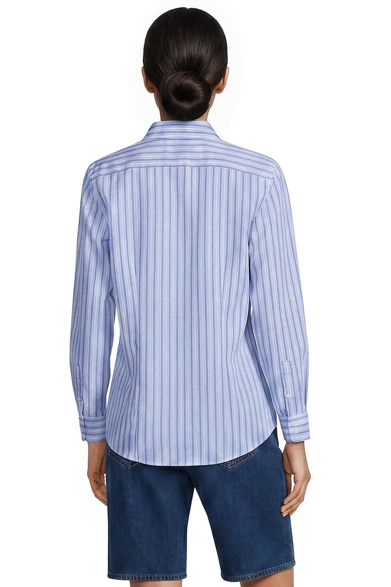 No Iron Button Front Shirt, Alternate, color, Soft Sky Blue Stripe