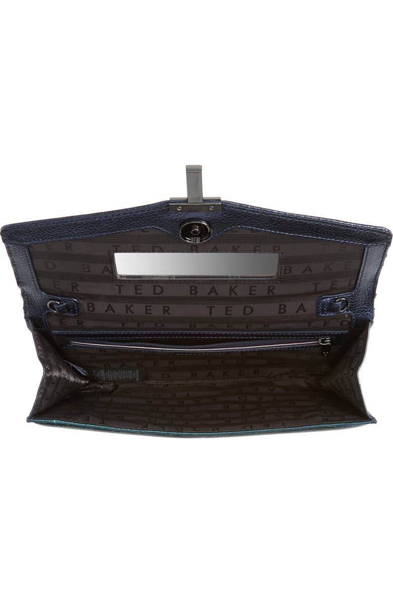 Ted Baker London Jasicca Quilted Chevron Leather Clutch, Alternate, color,