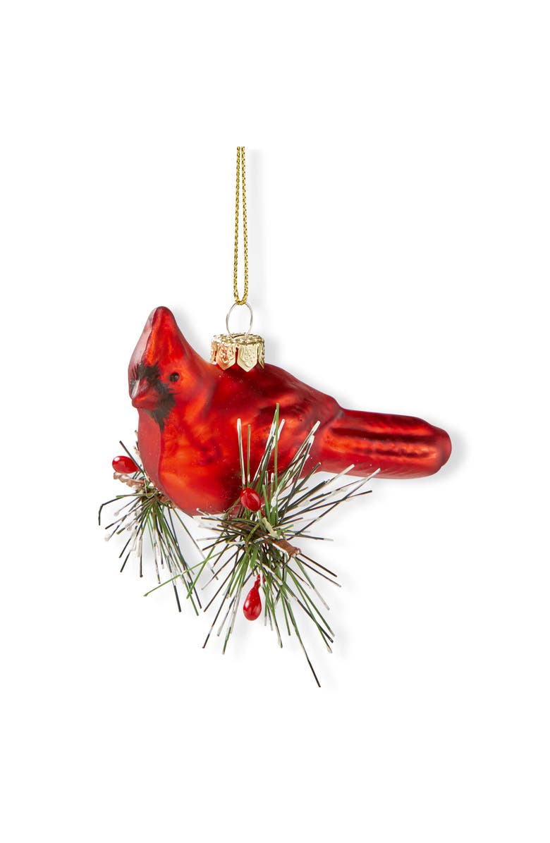 tag Vintage Red Cardinal Glass Ornament for Christmas Tree, Main, color, Red