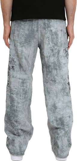 Worn Camouflage Baggy Jeans