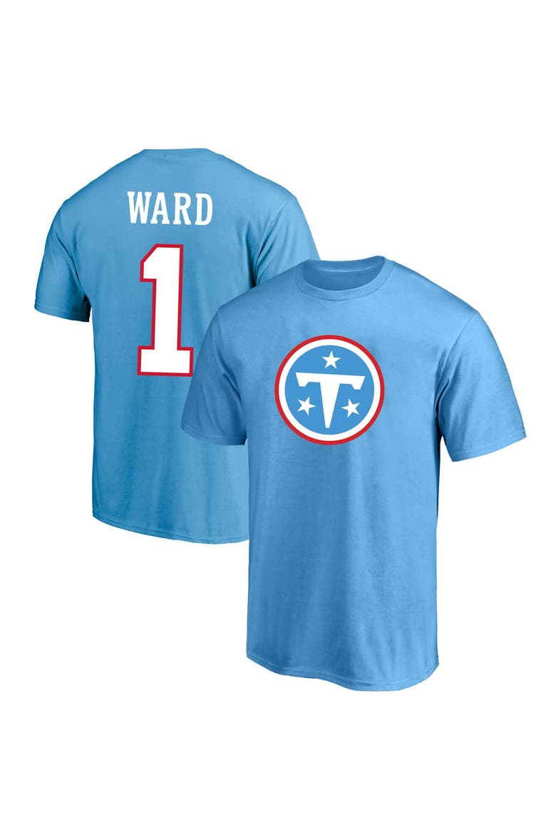 Men's Fanatics Cameron Ward Light Blue Tennessee Titans  Big& Tall Name & Number T-Shirt, Main, color, Light Blue