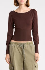 Madden Girl Boat Neck Sweater