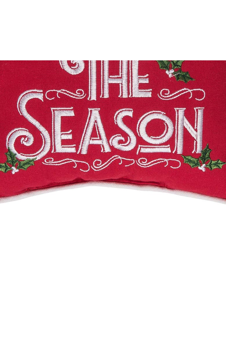 C&F Home Tis The Season Christmas Throw Pillow, 10" x 10", Alternate, color, Red