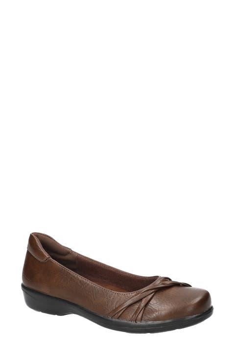 Paulie Faux Leather Flat