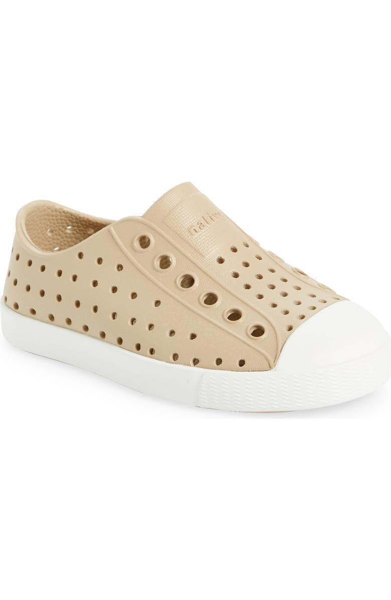 Native Shoes Kids' Jefferson Water Friendly Slip-On Sneaker, Main, color, Tan/ Shell White