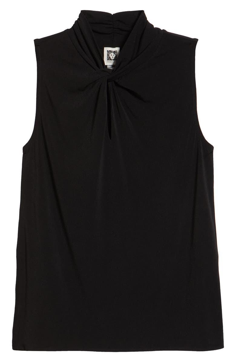 Anne Klein Twist Neck Keyhole Crepe Top, Alternate, color, 