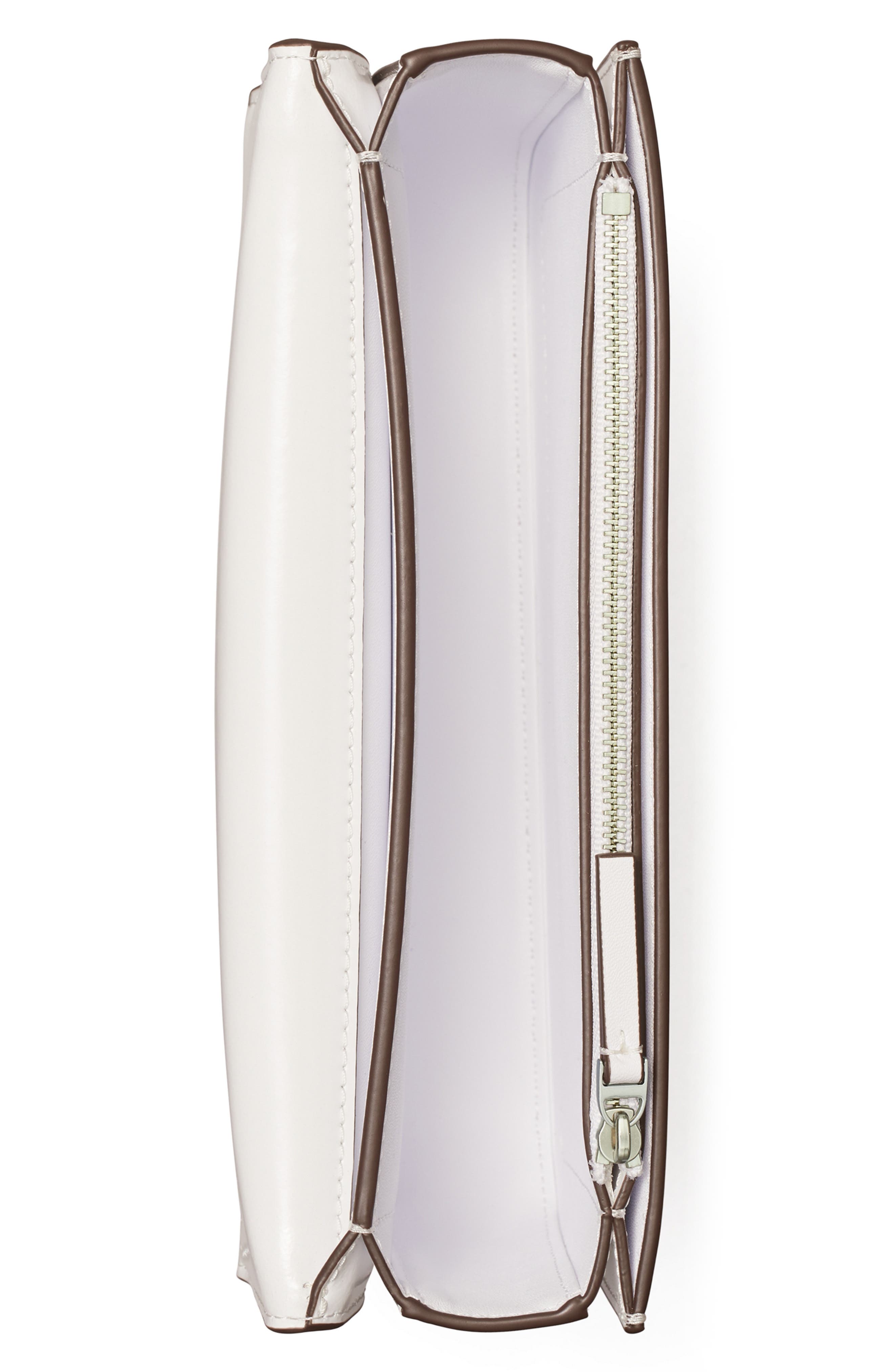 Tory Burch Eleanor Small E/W Leather Straw Convertible Shoulder Bag, Alternate, color, 