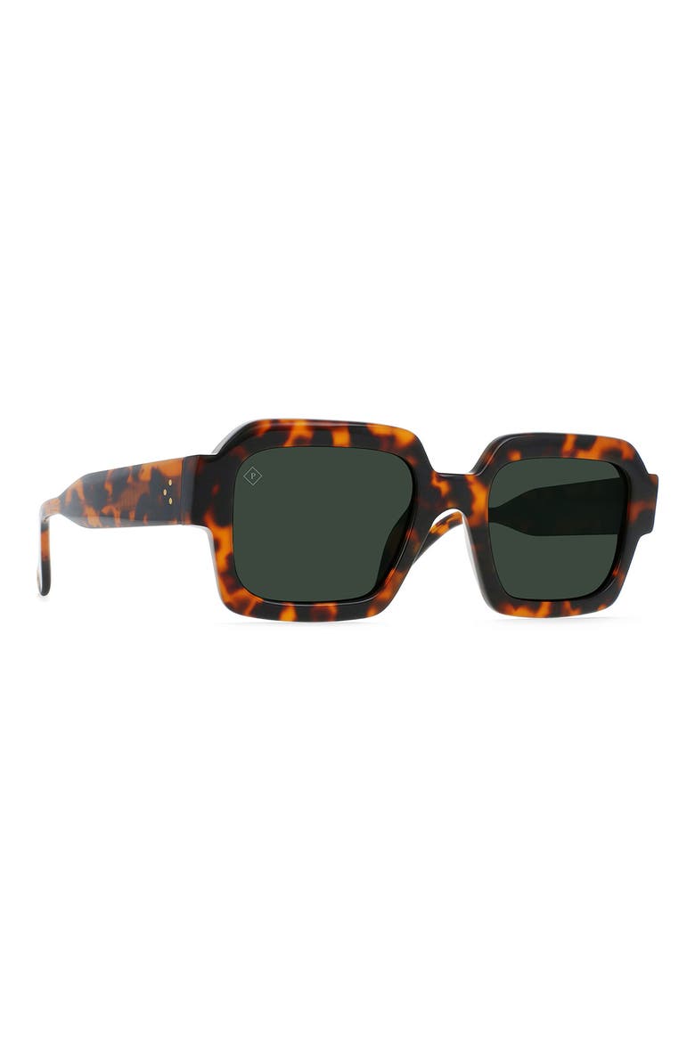 Mystiq 52mm Polarized Square Sunglasses, Alternate, color, HURU / GREEN POLAR