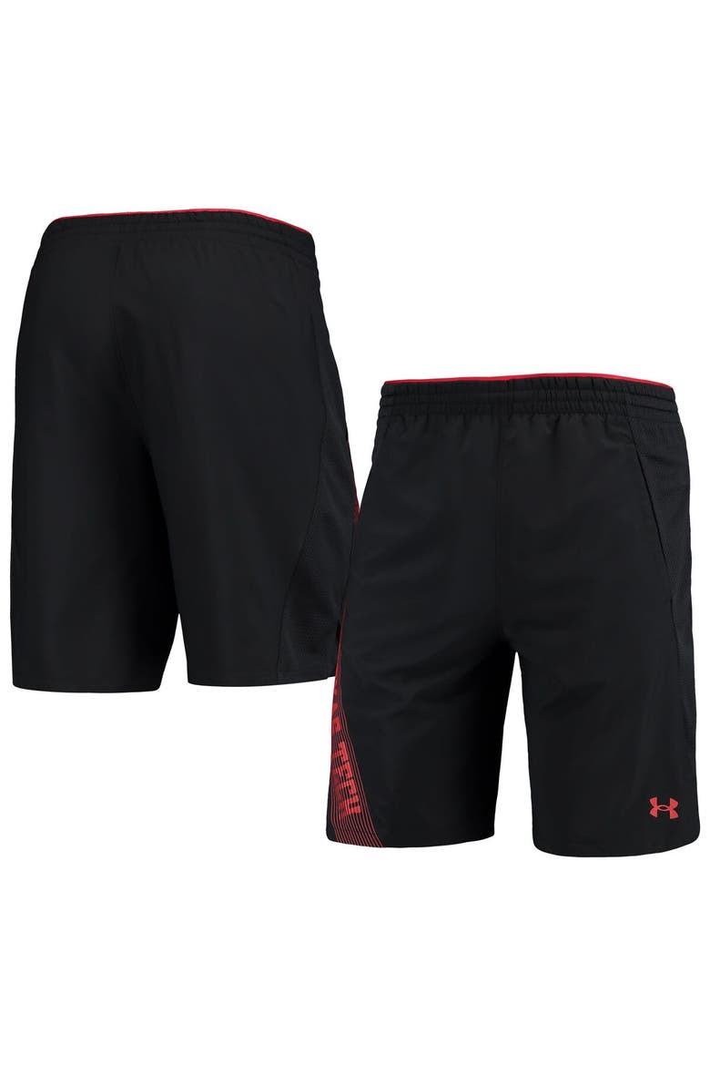 Men's Under Armour Black Texas Tech Red Raiders 2021 Sideline Woven Shorts, Main, color, Black