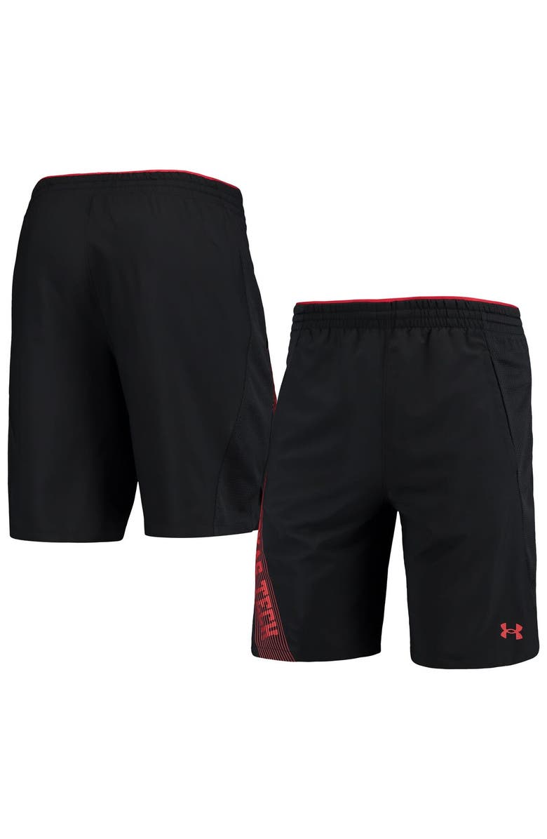 Under Armour Men's Under Armour Black Texas Tech Red Raiders 2021 Sideline Woven Shorts, Main, color,
