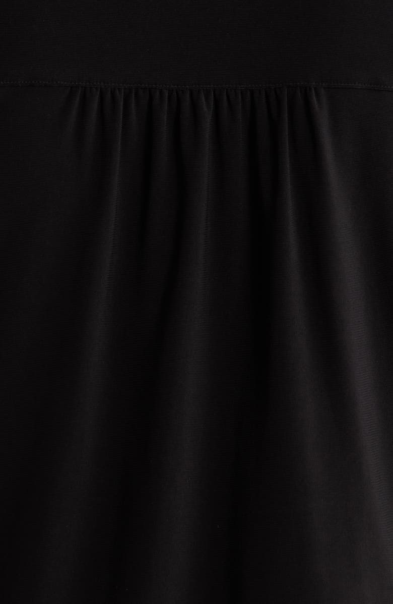 Anne Klein Short Sleeve Knit Button-Up Shirt, Alternate, color, Anne Black