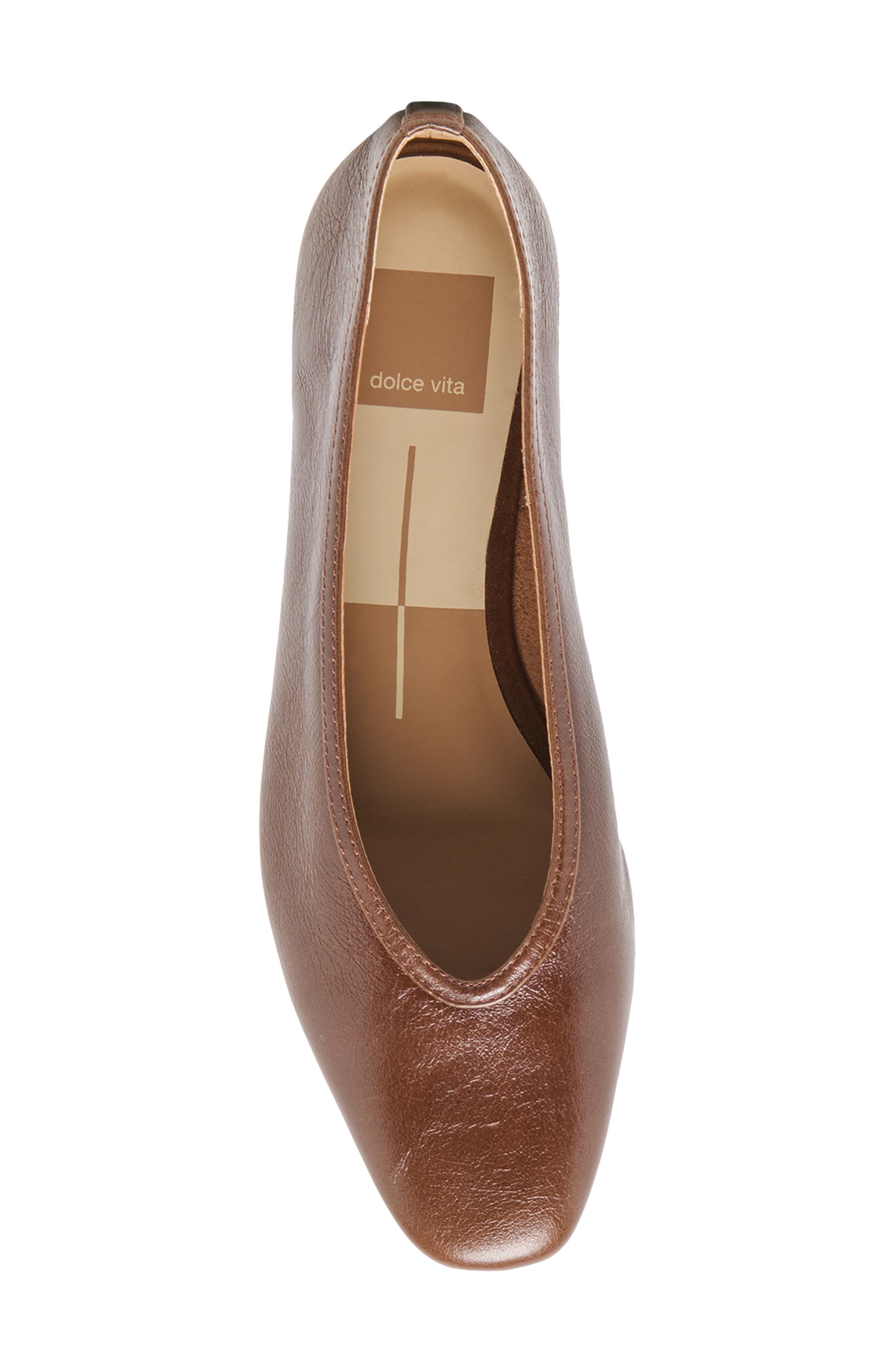 Dolce Vita Caret Flat, Alternate, color, Russet Leather
