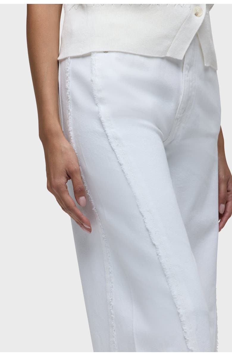 Hudson Jeans Jodie Frayed Seam Loose Wide Leg, Alternate, color, White