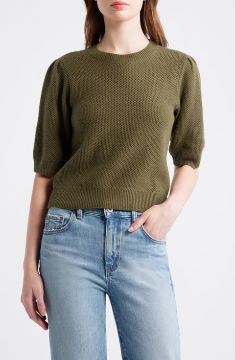 Puff Sleeve Textured Sweater