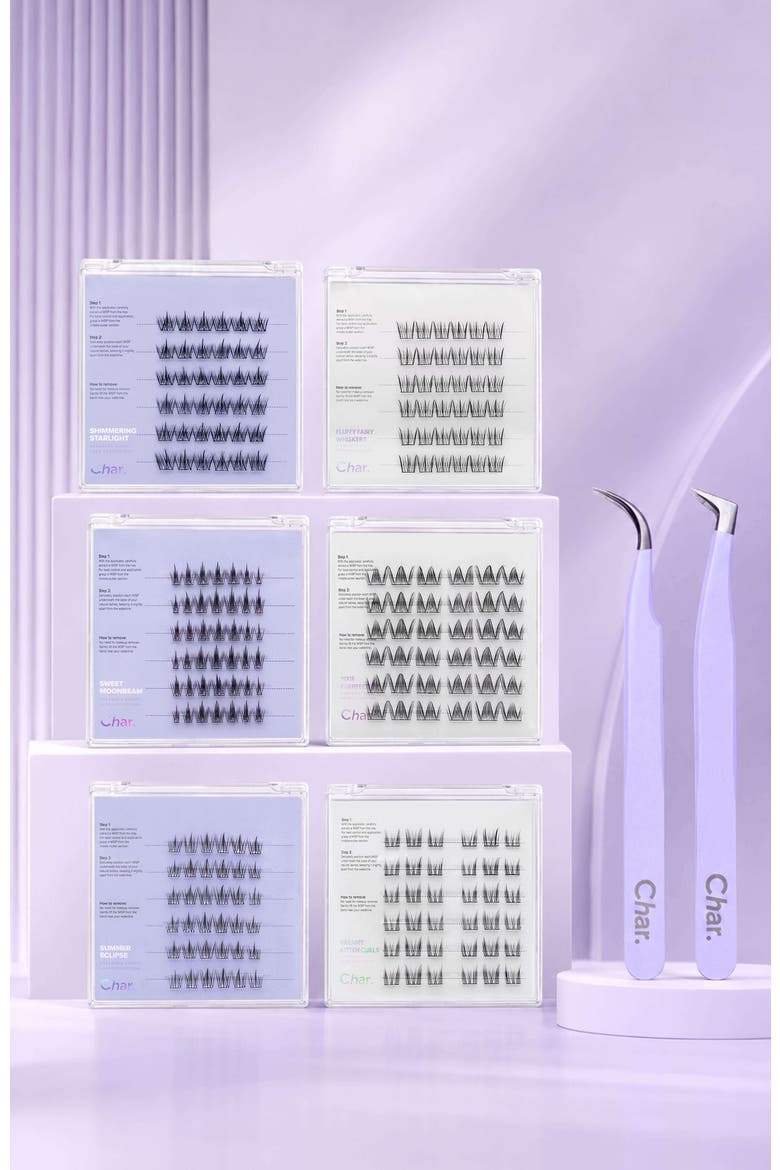 Dreaming Bunny and Pixie Paw Pre-Glued Reusable Lashes with 90 Degree and Curved Tweezer, Alternate, color, Black