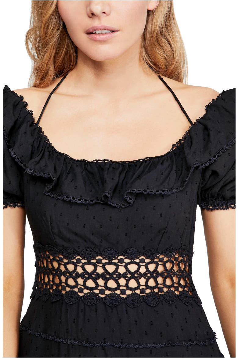 Lace Minidress, Alternate, color, BLACK