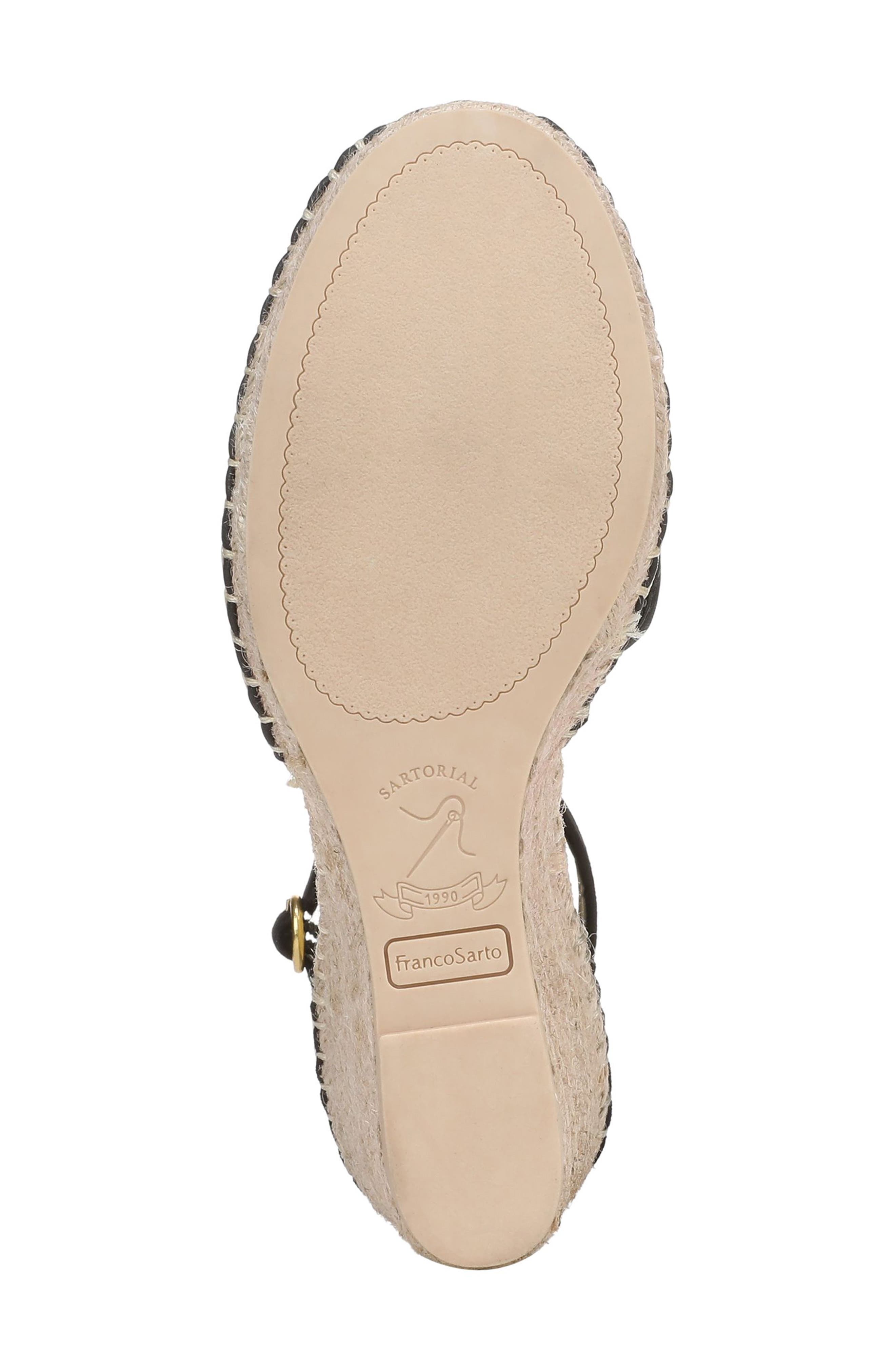 Franco Sarto Idalia Espadrille Wedge, Alternate, color, Black