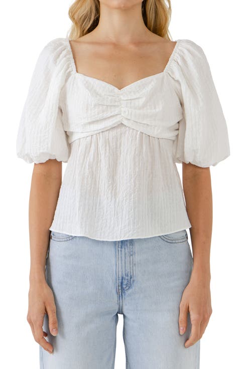 Textured Tie Back Top