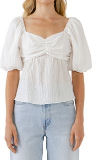 Free the Roses Textured Tie Back Top