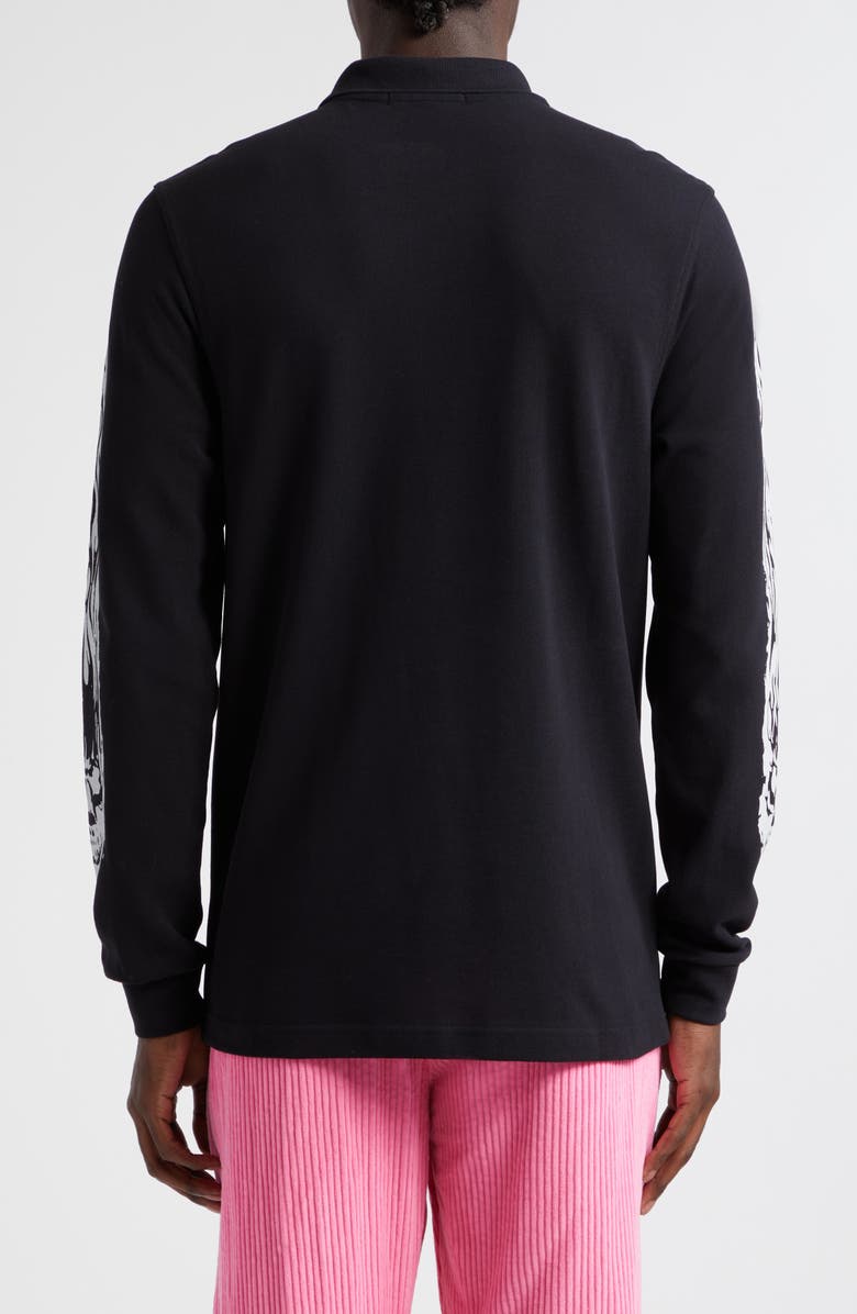 Fred Perry x Noon Goons Flaming Skull Cotton Piqué Polo, Alternate, color, 