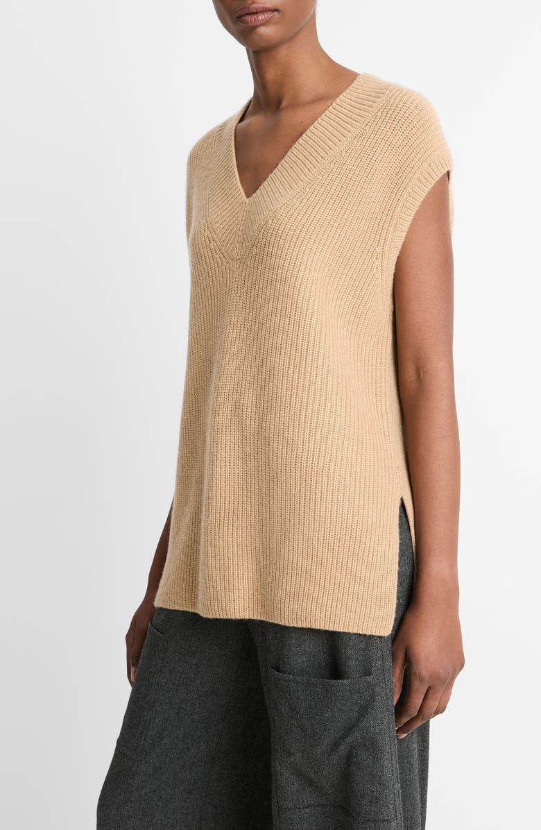 Vince Wool & Cashmere Rib Sweater Vest, Alternate, color,