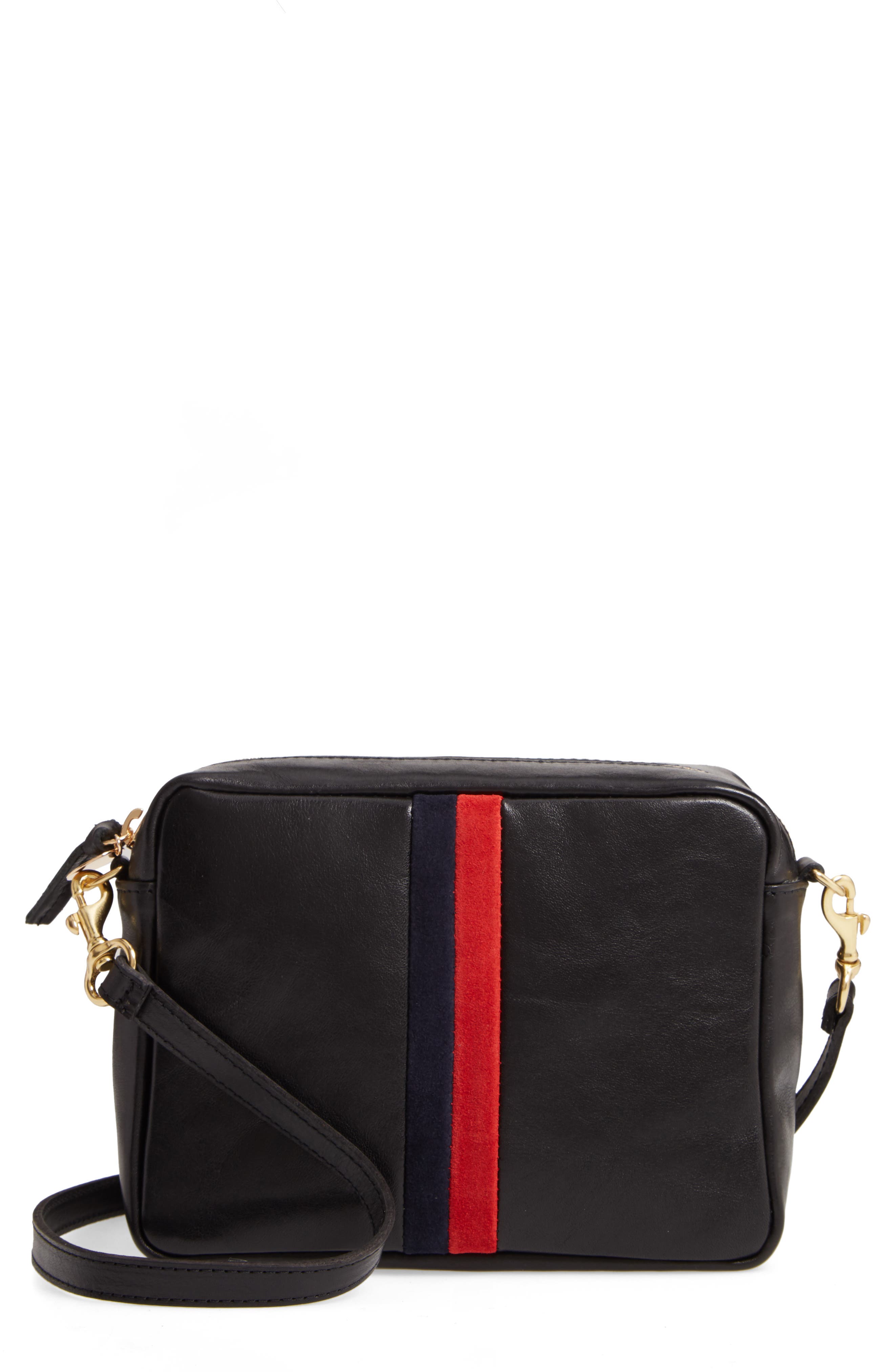 Clare V. Midi Sac Leather Crossbody Bag, Main, color, 