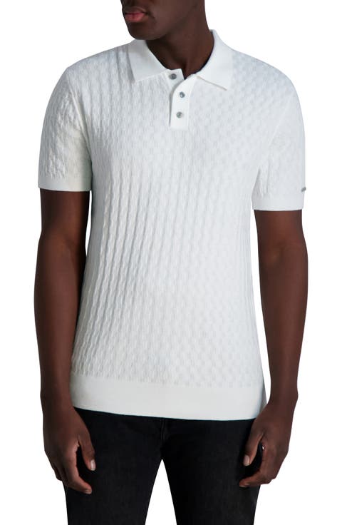 Textured Cotton Sweater Polo