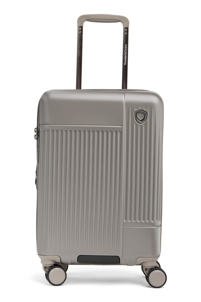 Tyler 21" Polycarbonate Spinner, Main, color, SILVER GREY