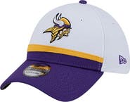 New Era Men's New Era White/Purple Minnesota Vikings Dashmark Rays 39THIRTY Flex Hat