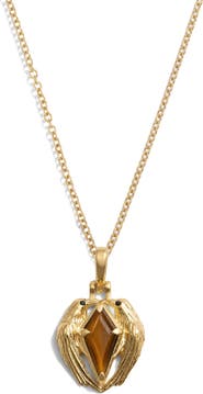 Awe Inspired Raven Prism Pendant Necklace