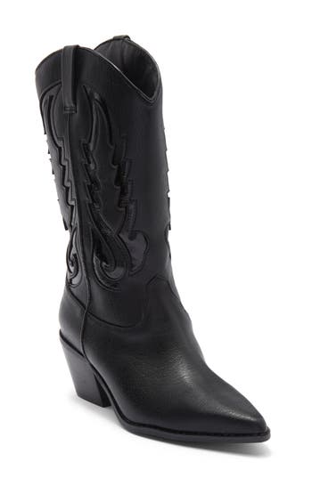 Billini Norva Western Pointed Toe Boot In Black