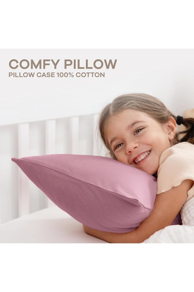 Toddler Pillows with Soft Cotton Pillow Case, Alternate, color, Mauve