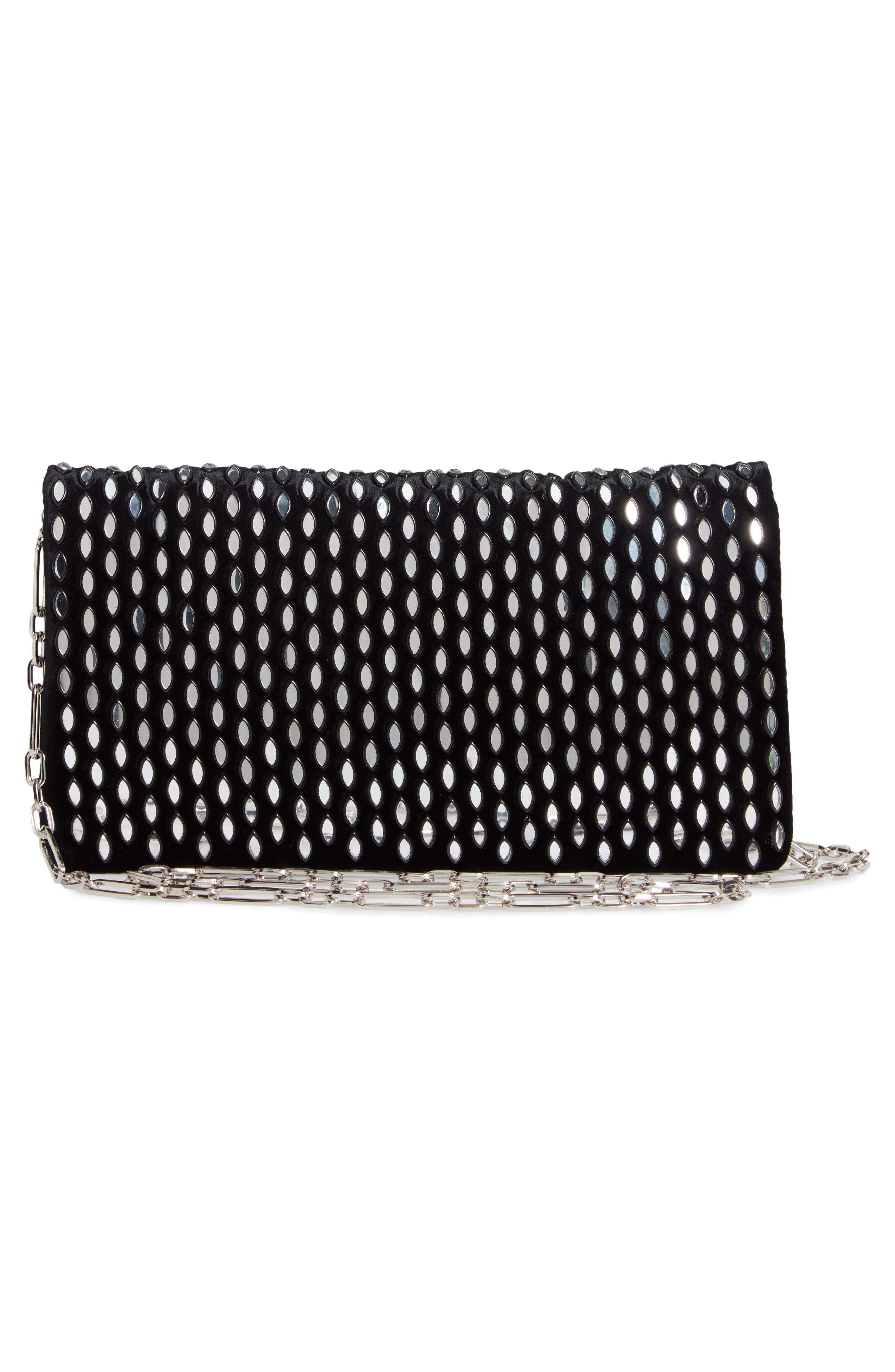 Jimmy Choo Titania Embellished Velvet Clutch, Alternate, color, 