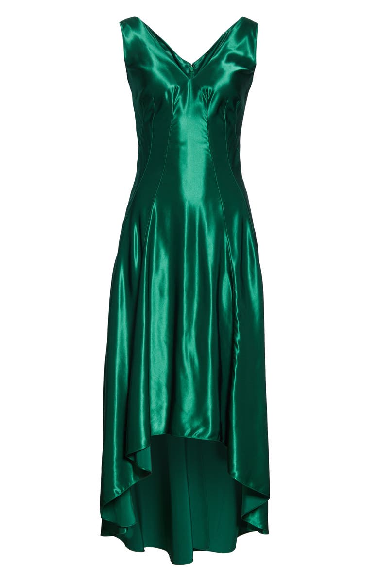 Sies Marjan High/Low Satin Dress, Alternate, color, 