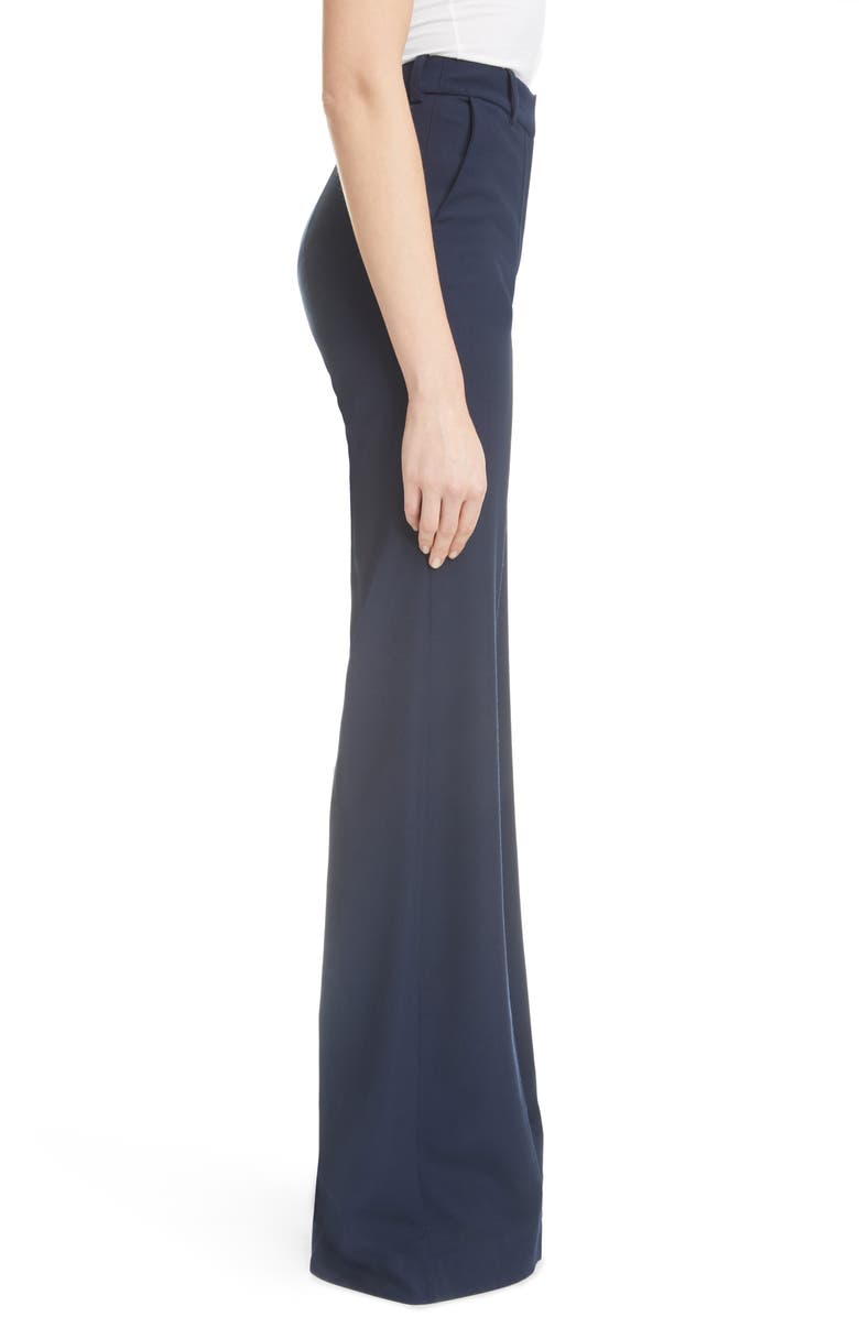 Balmain Cotton Flare Leg Trousers, Alternate, color, 