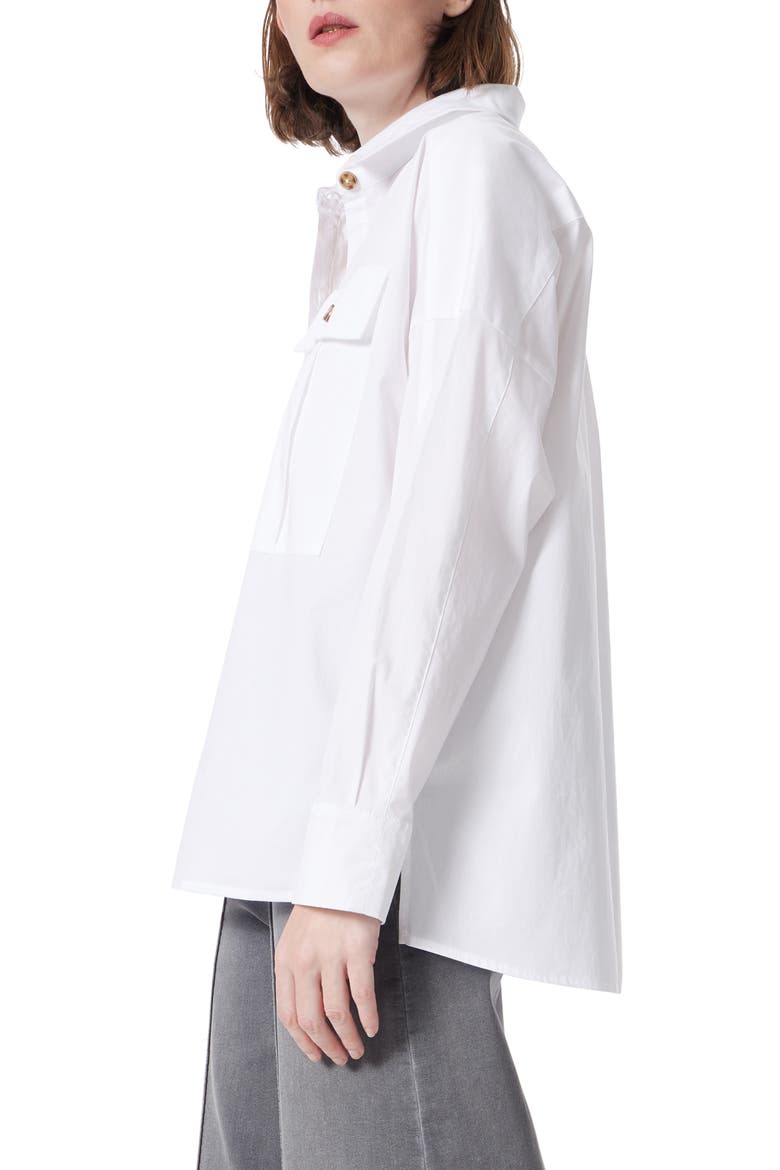 Cargo Button-Up Top, Alternate, color, OPTIC WHITE