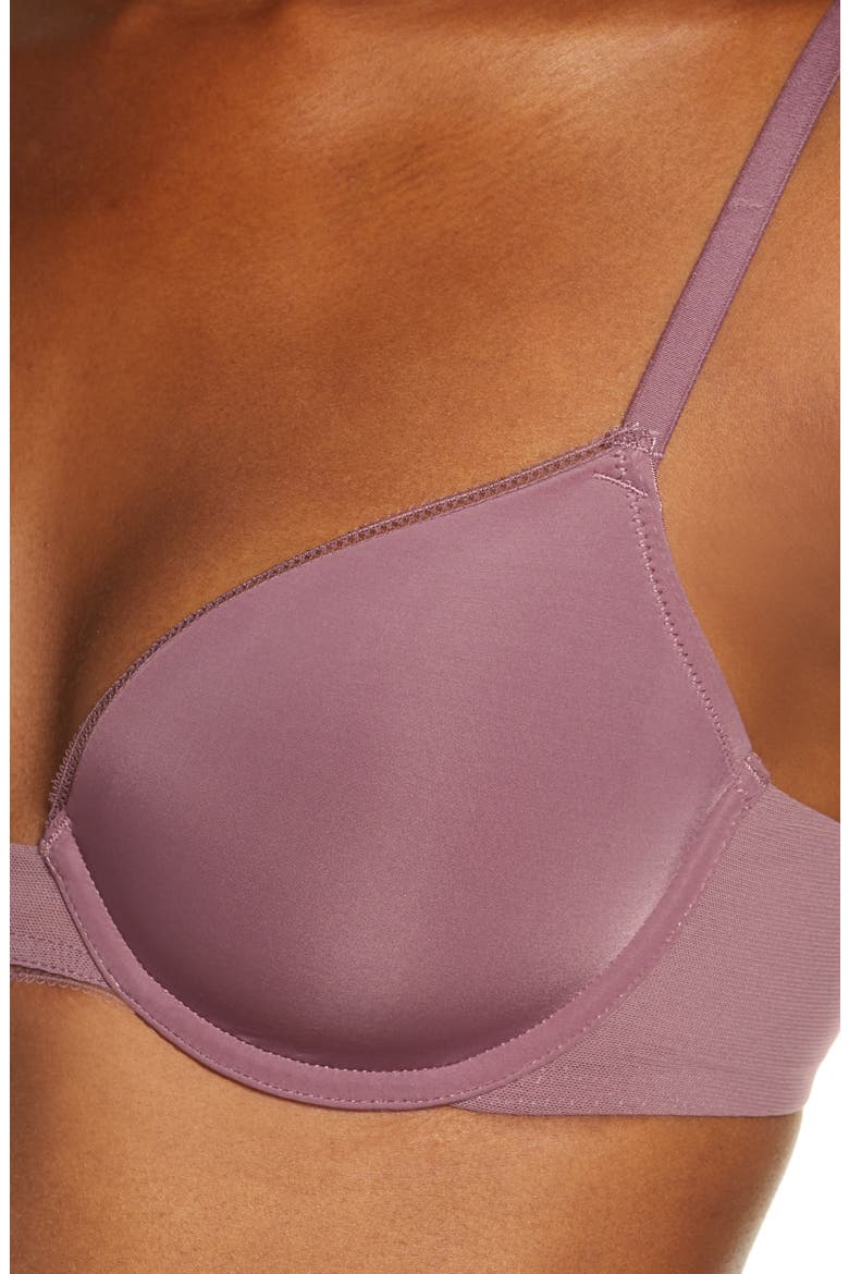 Shea Mesh Trimmed T-Shirt Bra, Alternate, color, MANOR PURPLE