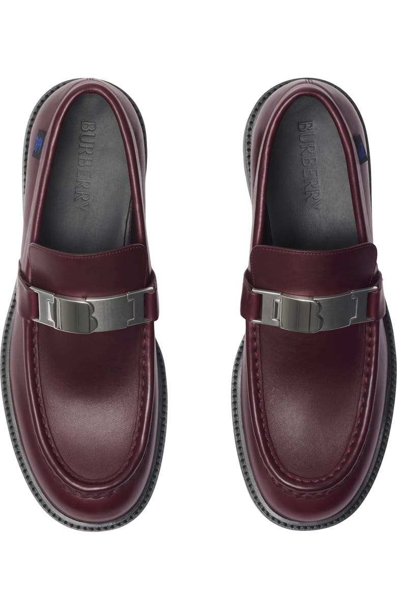 Burberry Leather Raft Loafers, Alternate, color,