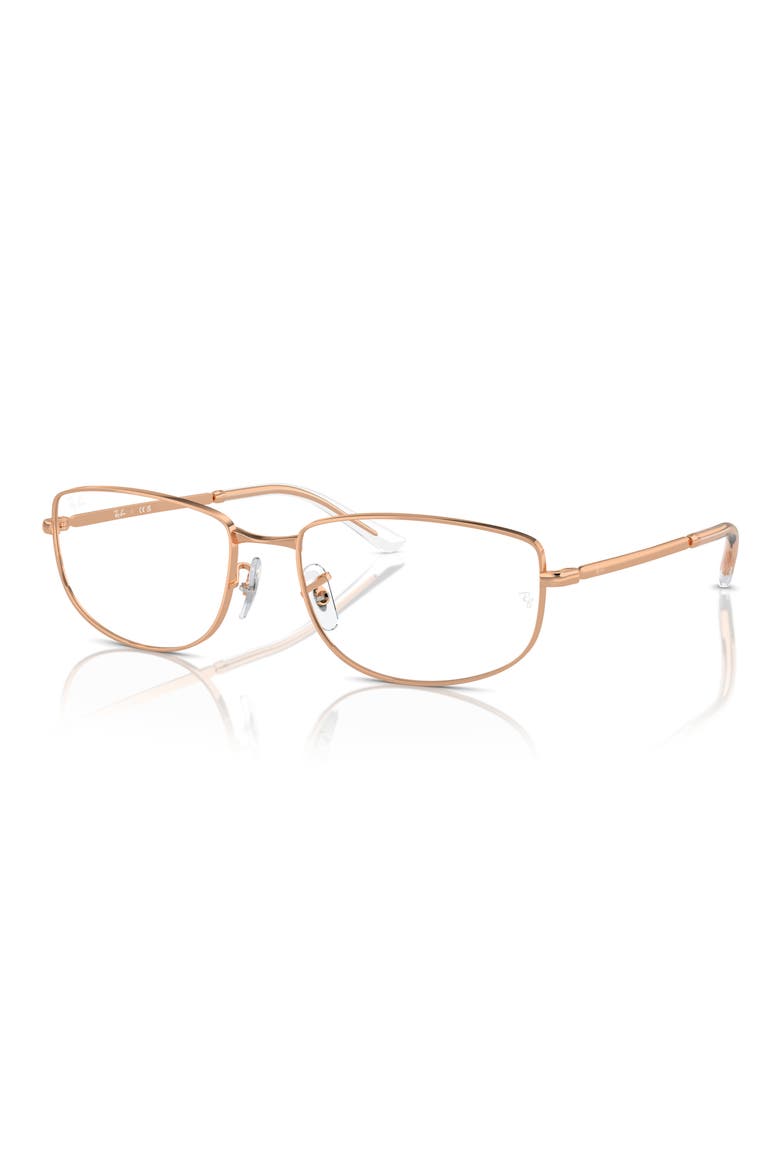 RX3732V 54mm Irregular Optical Glasses, Alternate, color, ROSE GOLD