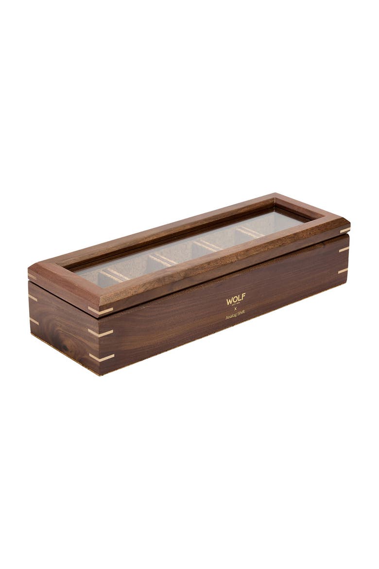 x Analog Shift Flatiron II 5 Piece Watch Box, Alternate, color, Walnut