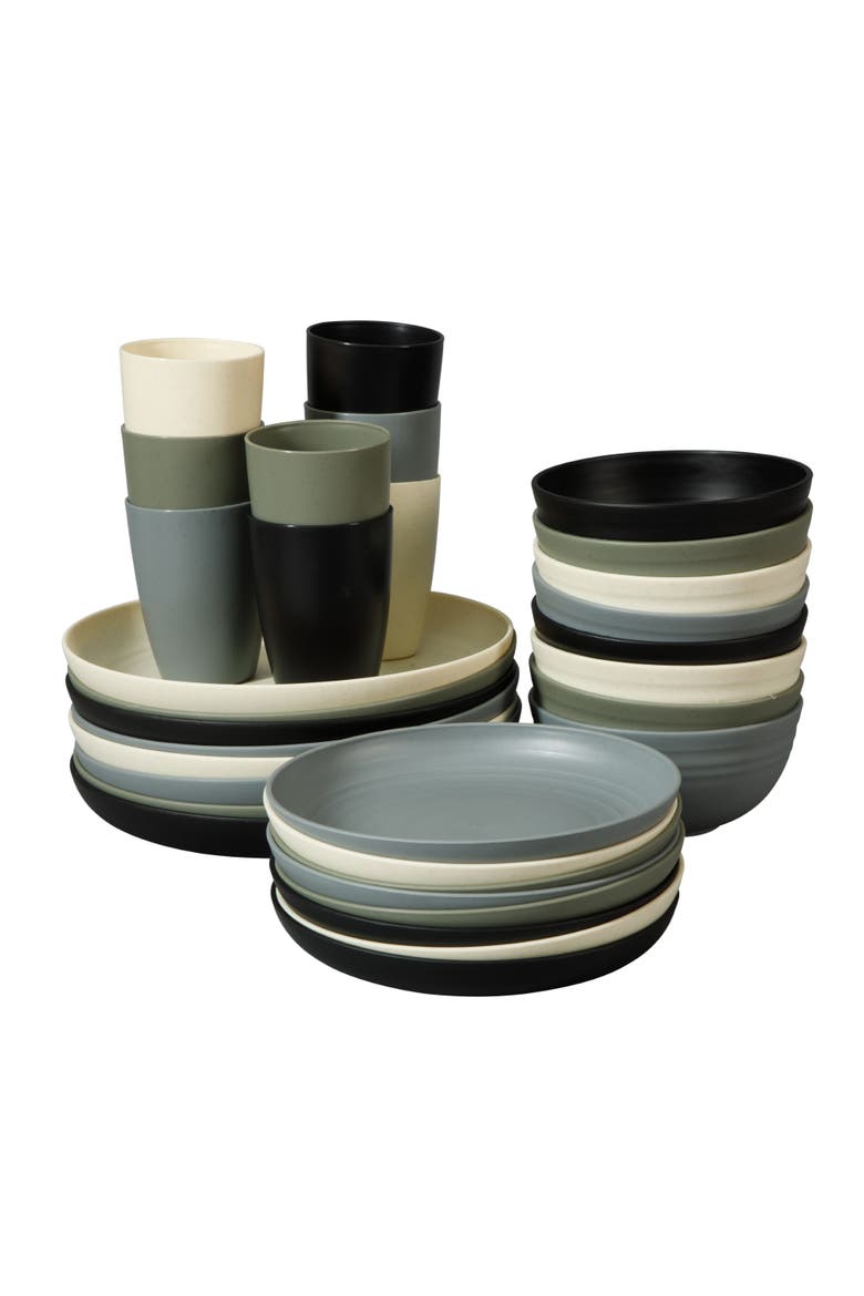 32-Piece Dinnerware Set, Service for 8, Wheatstraw Blend, Main, color, Multicolors