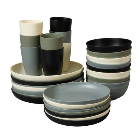 32-Piece Dinnerware Set, Service for 8, Wheatstraw Blend