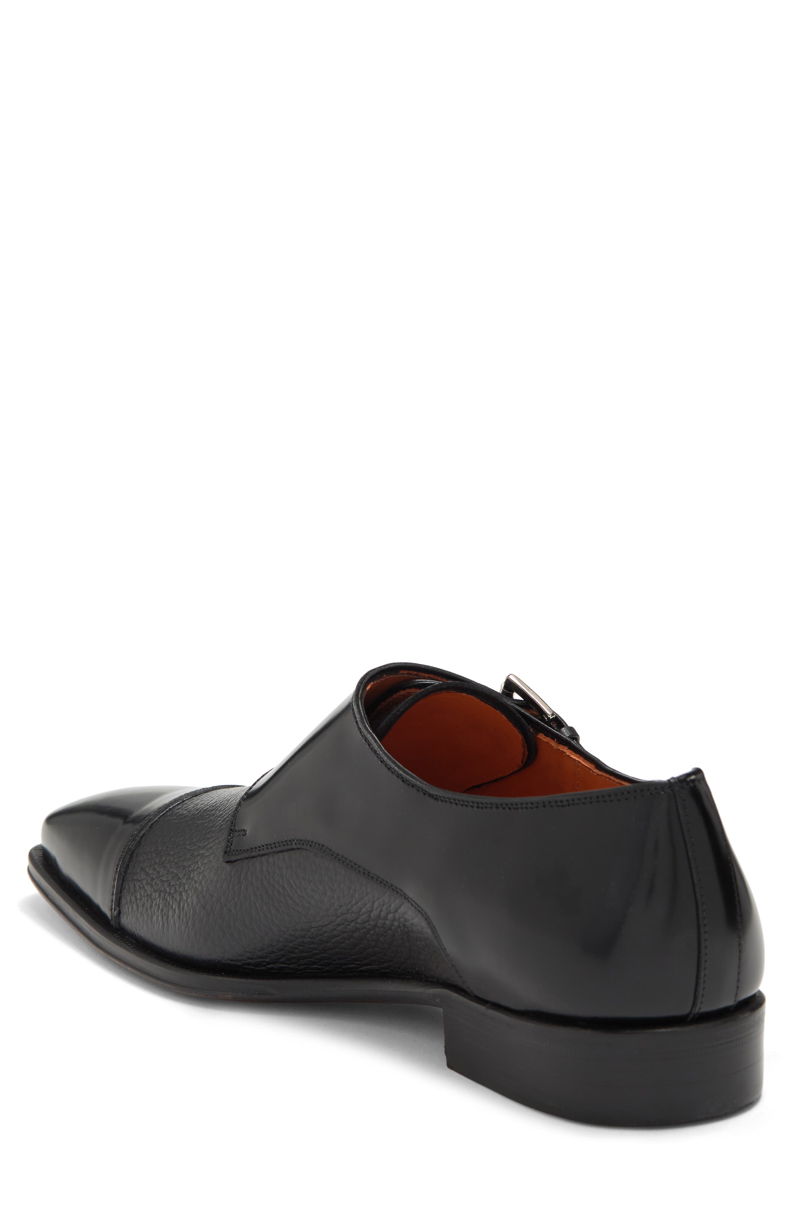 Mezlan Leather Double Monk Strap Shoe, Alternate, color, 