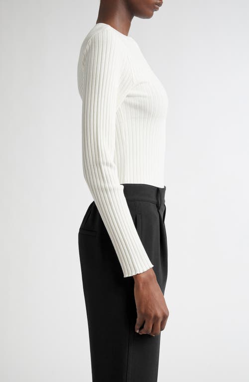 Vince Ribbed Cotton Blend Henley Top In Off White In White