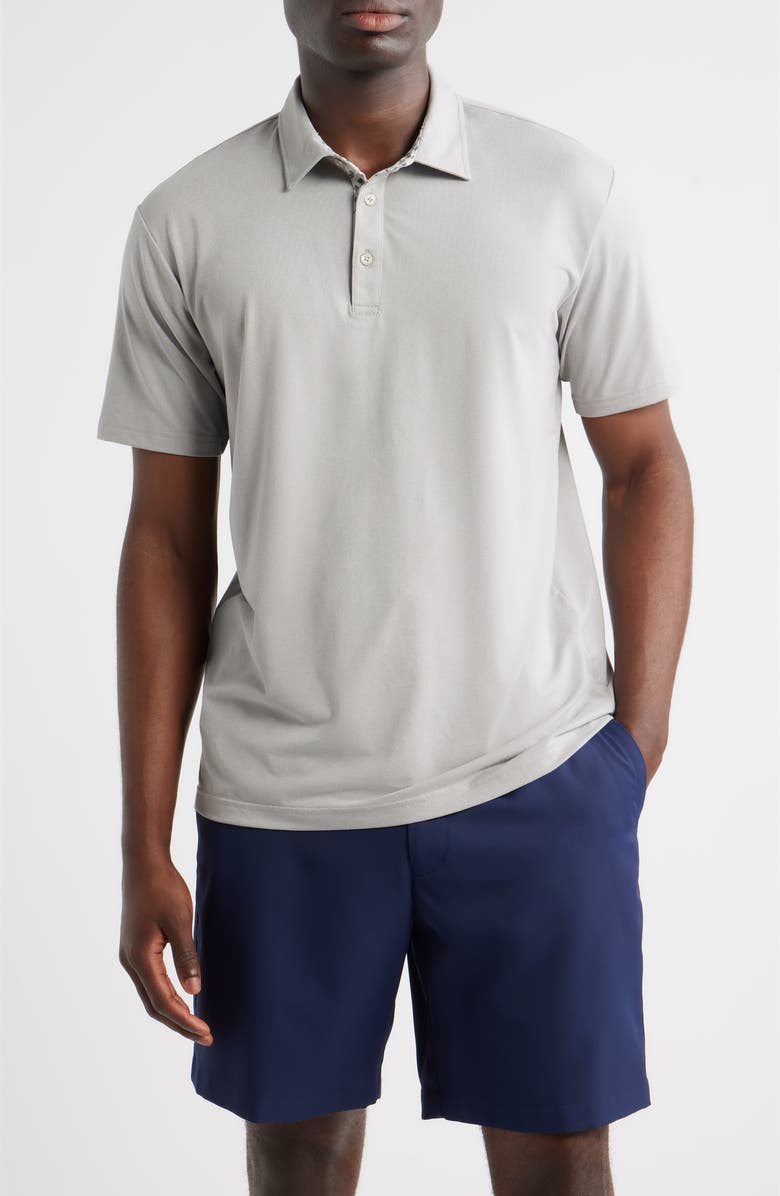 Swannies James Golf Polo, Main, color, Gray-Heather