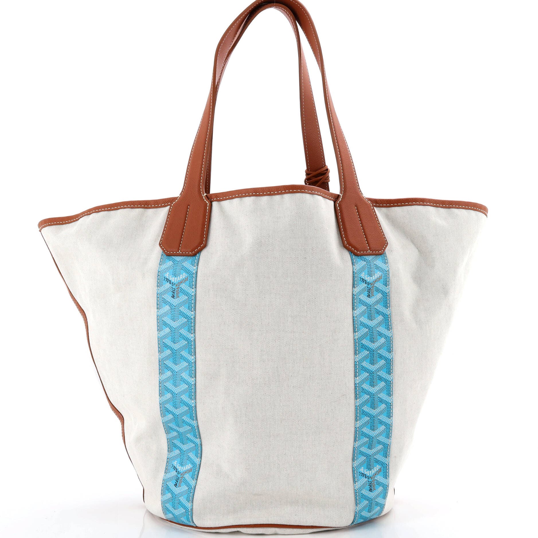 Pre-Owned Goyard Belharra Reversible Tote Coated Canvas, Alternate, color, Blue