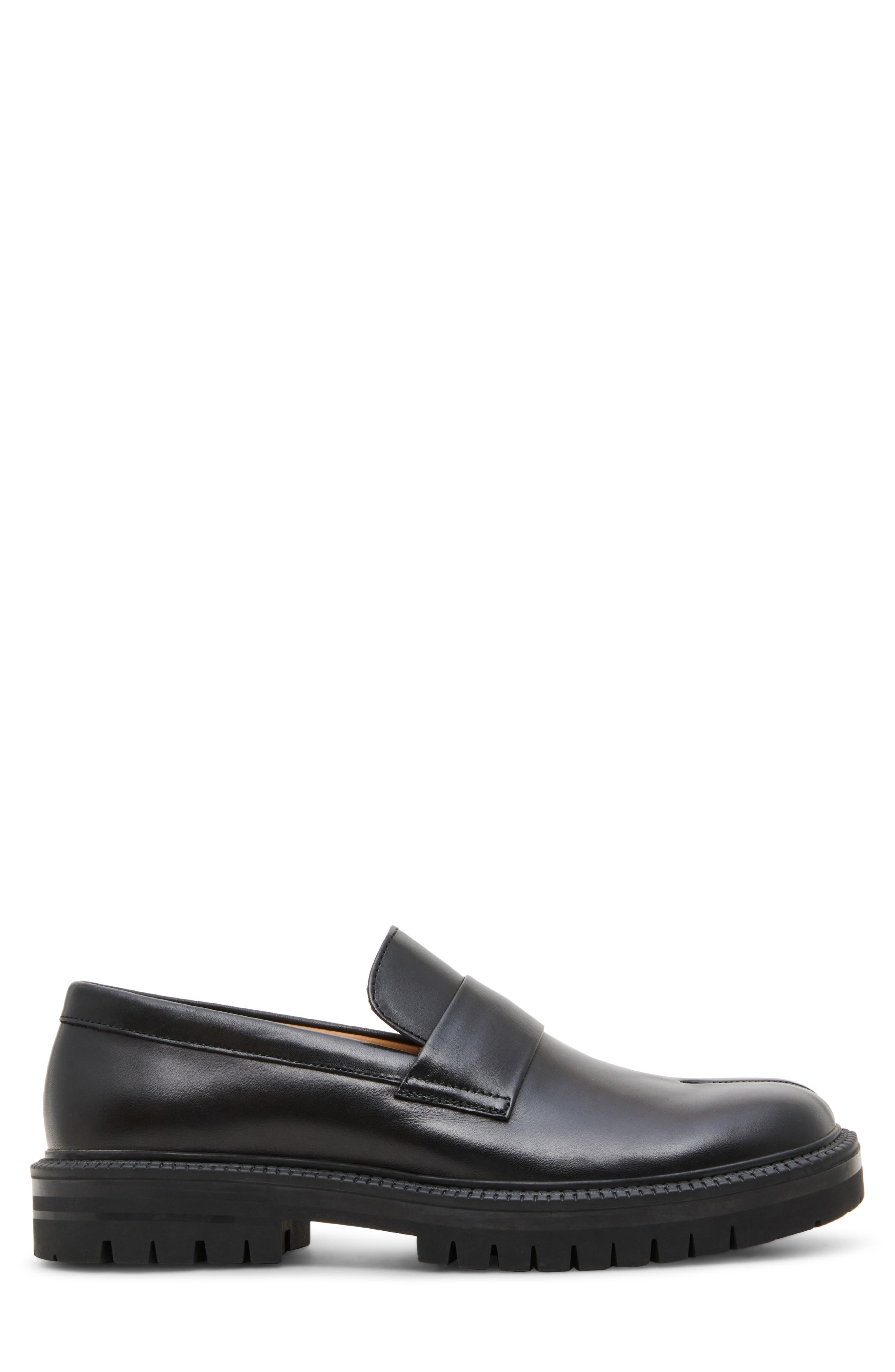 Snipe Leather Penny Loafer, Alternate, color, BLACK LEAT