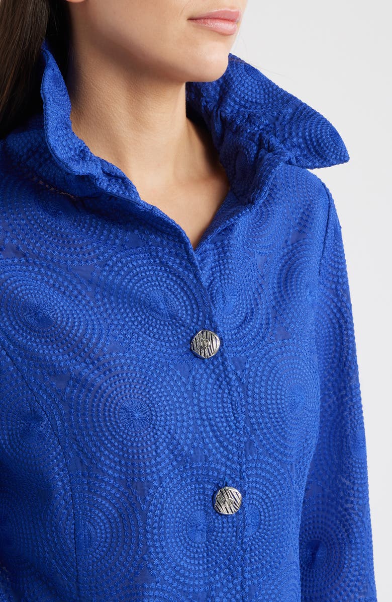 Ming Wang Tailored Fit Woven Jacket, Alternate, color, Sapphire Sea