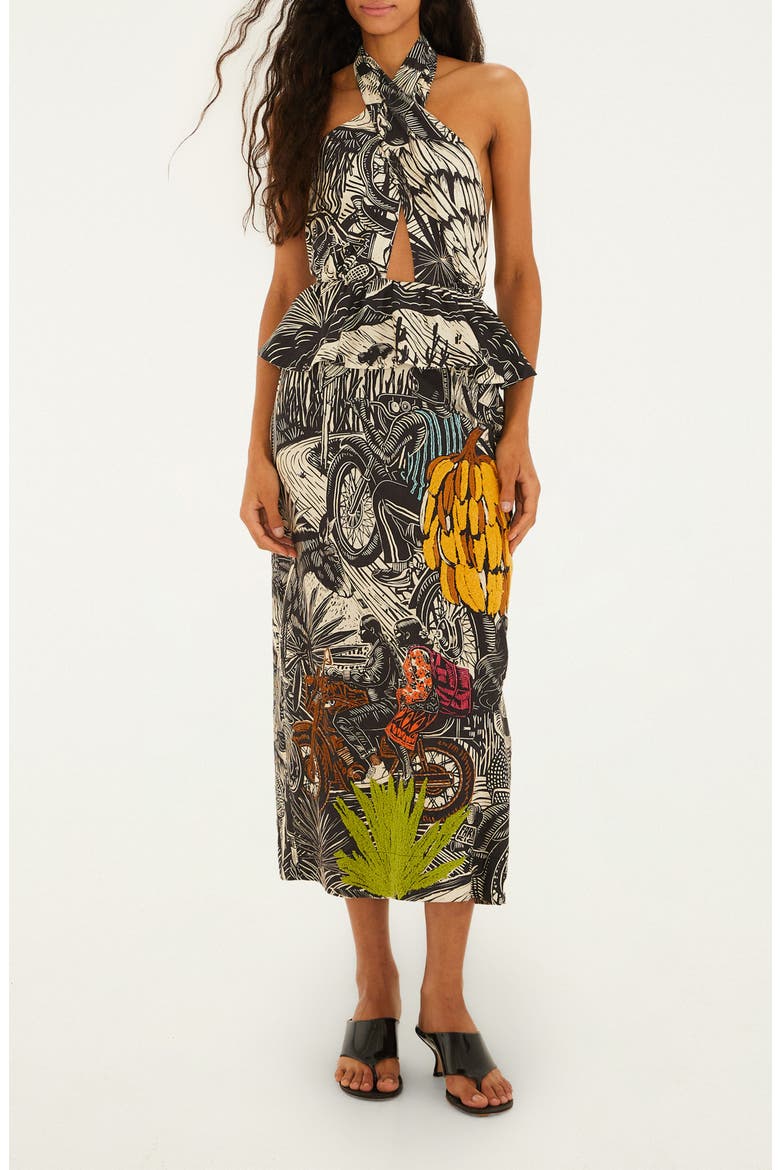 Ruta Embroidered Maxi Dress, Main, color, BEIGE