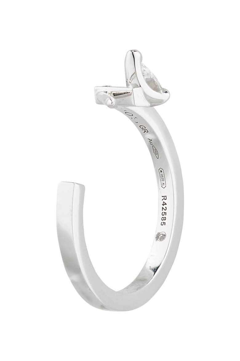 Serti Sur Vide Diamond Single Earring, Alternate, color, WHITE GOLD